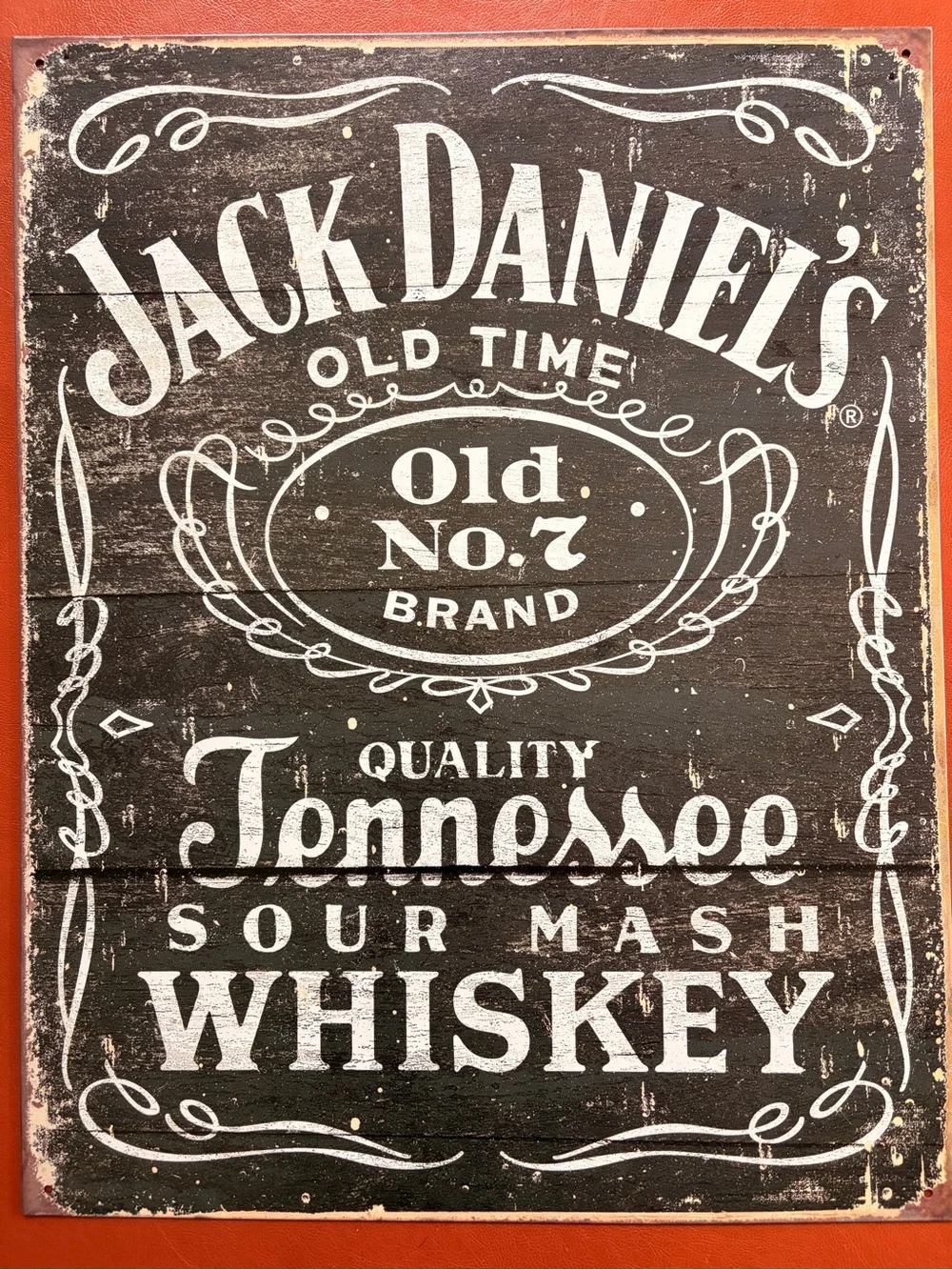 Jack Daniels Black & White Rustic Tennessee Whiskey Wall Art